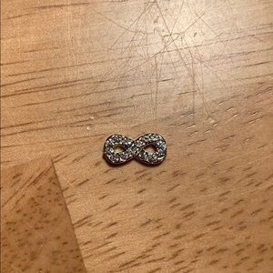 Origami Owl Silver Crystal Infinity Loop Charm
